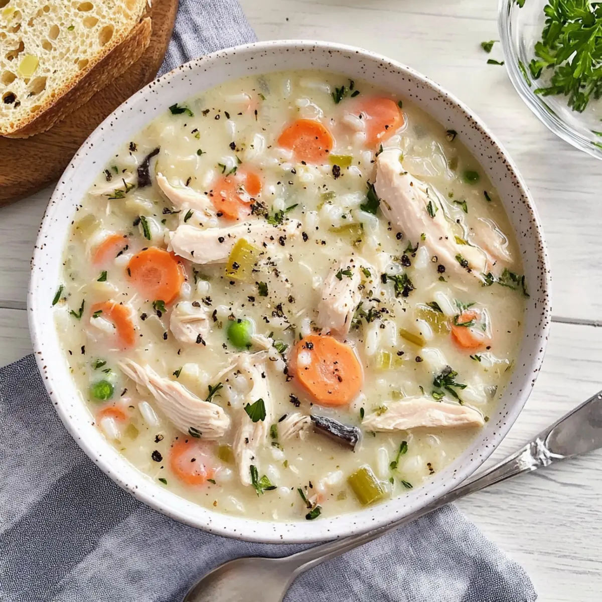 Creamy Chicken and Rice Soup