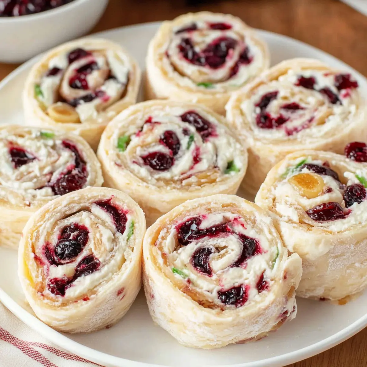 Cranberry Cream Cheese Pinwheels