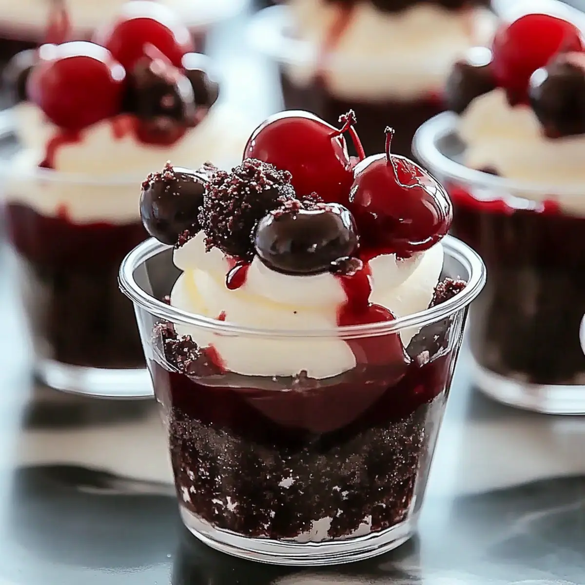 Mini Black Forest Dessert Cups