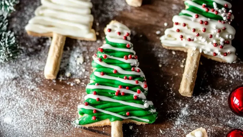Christmas Tree Shortbread Sticks