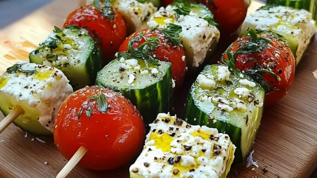 Feta Cucumber Skewers