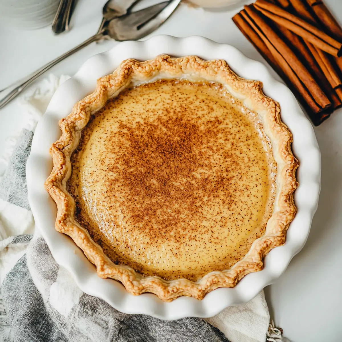 Cinnamon-Vanilla Custard Pie