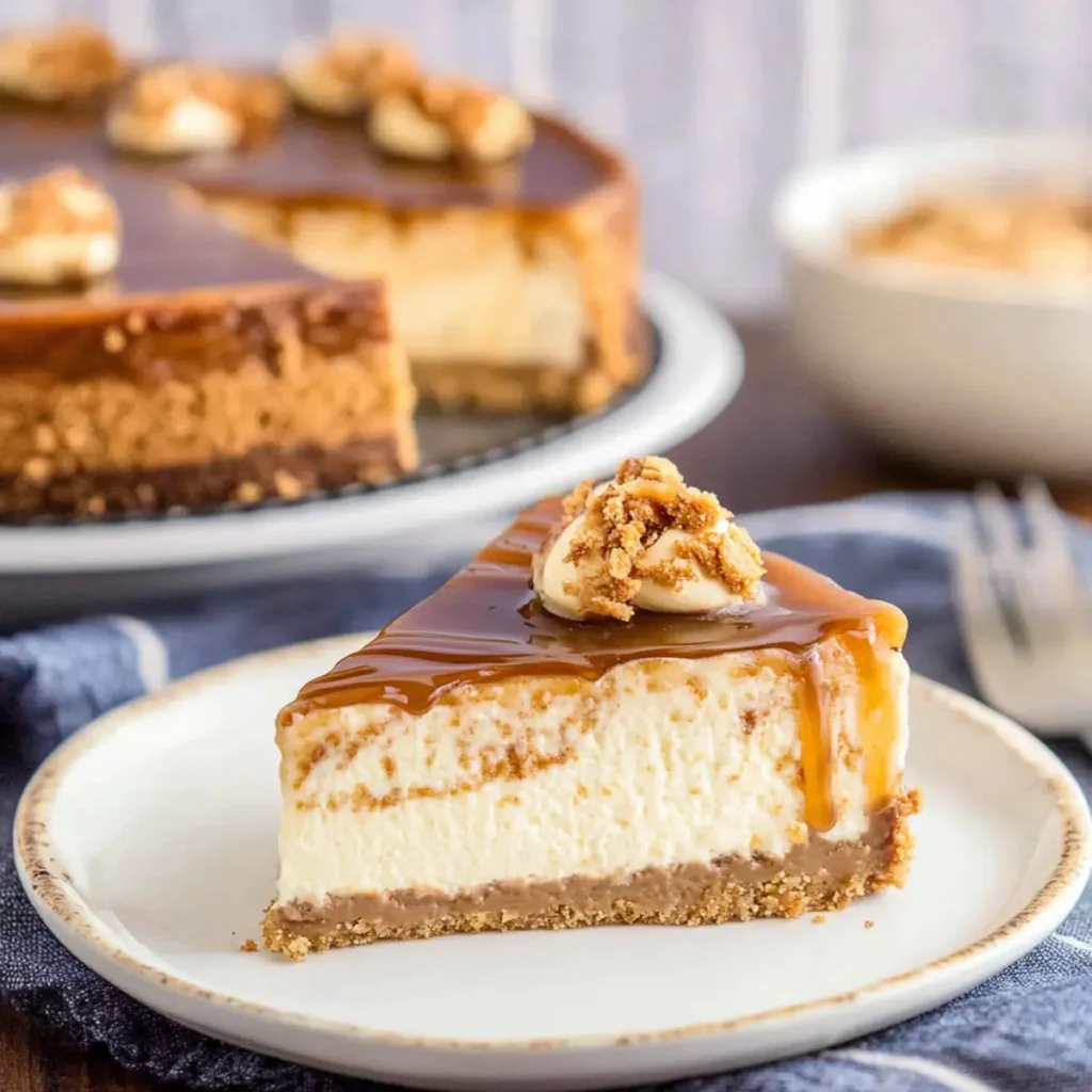 Caramel Toffee Crunch Cheesecake