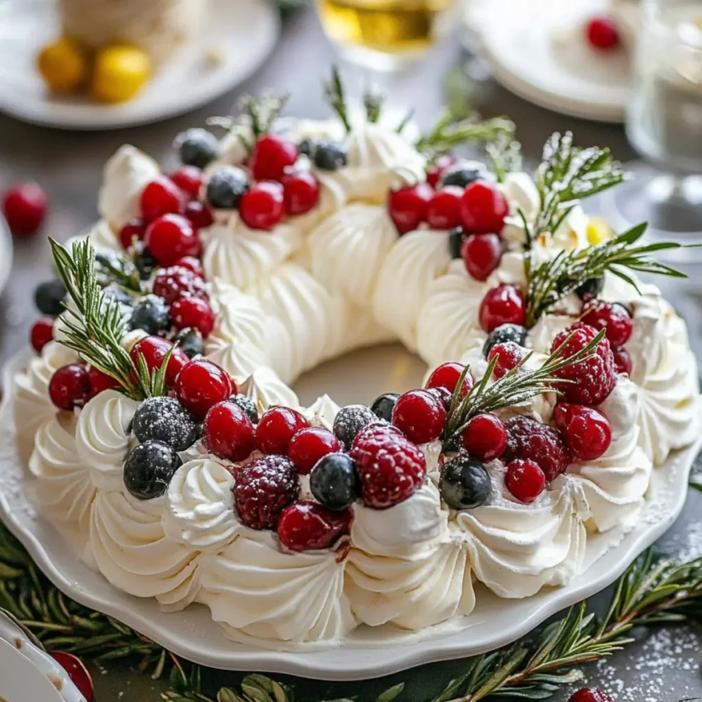 Pull Apart Pavlova Wreath