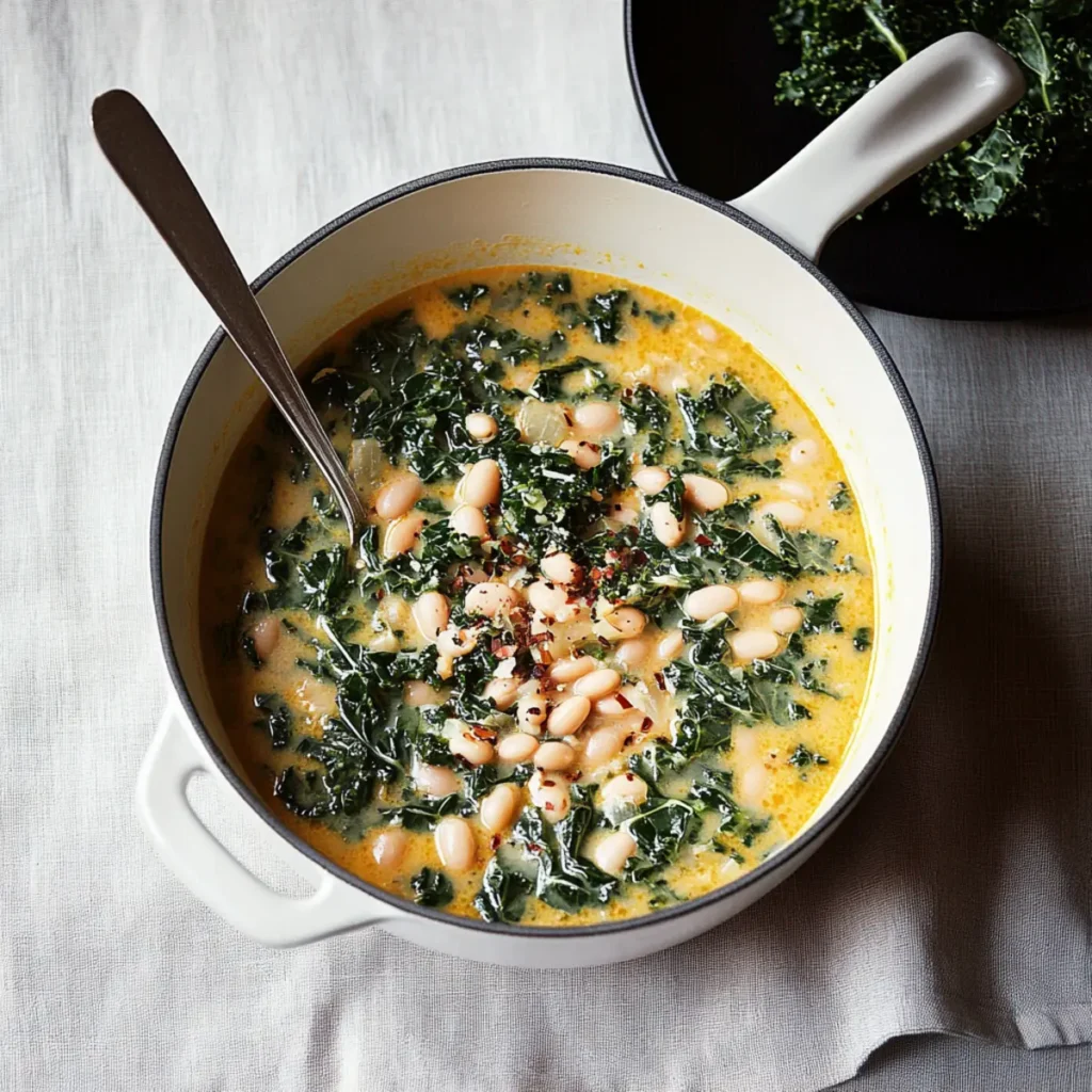 Creamy White Bean Soup with Kale