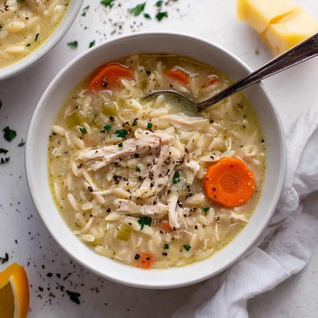 Creamy Chicken Orzo Soup