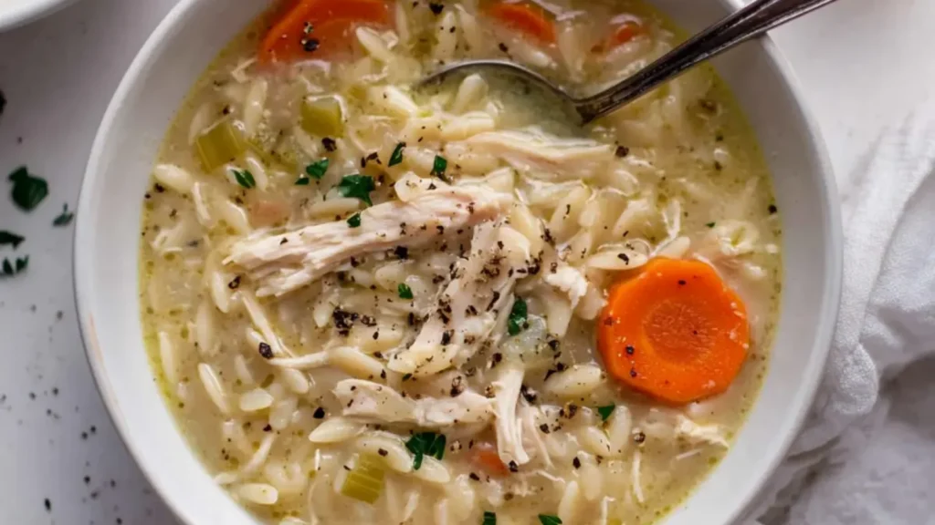 Creamy Chicken Orzo Soup