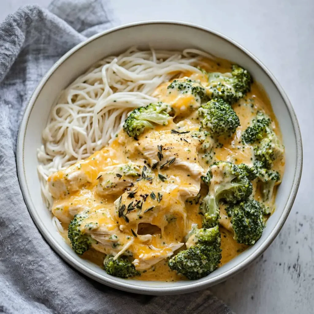 Crockpot Creamy Broccoli Cheddar Chicken