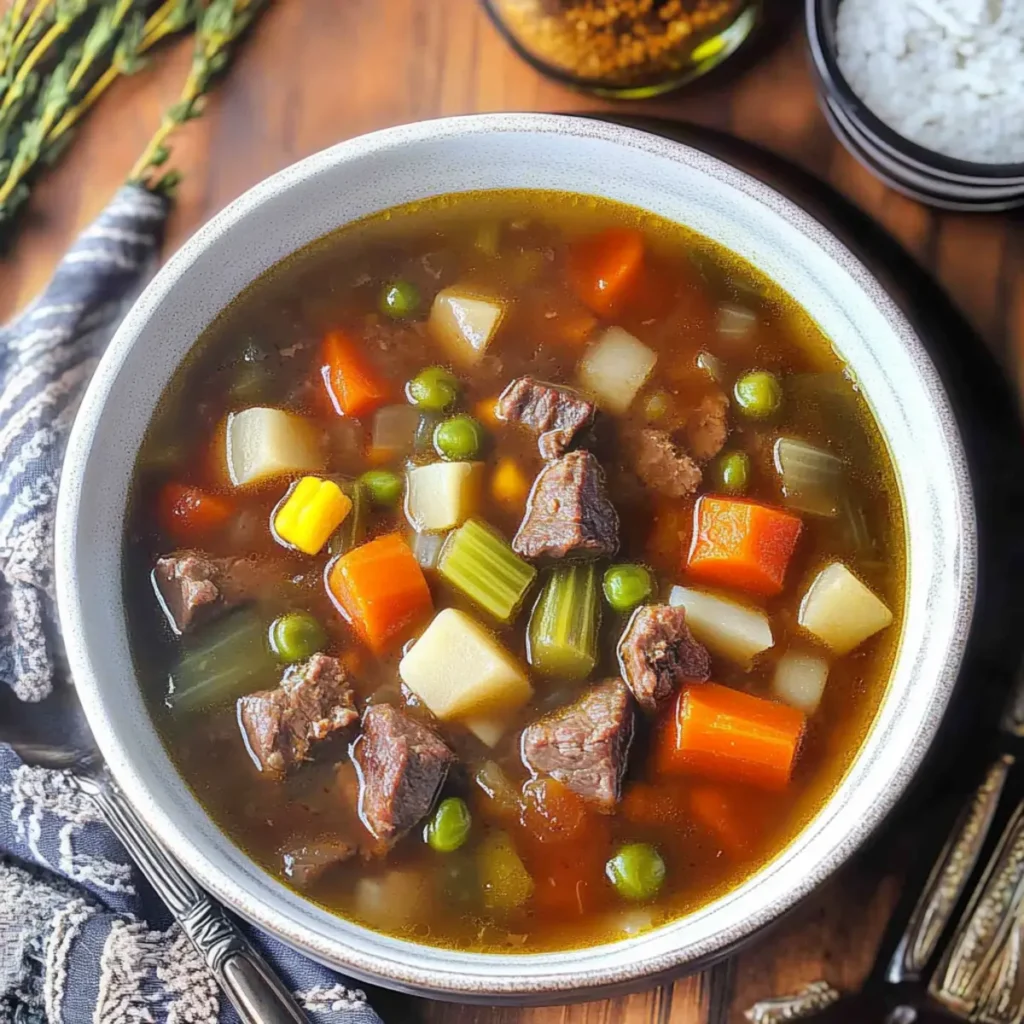 My Mom's Old Fashioned Vegetable Beef Soup