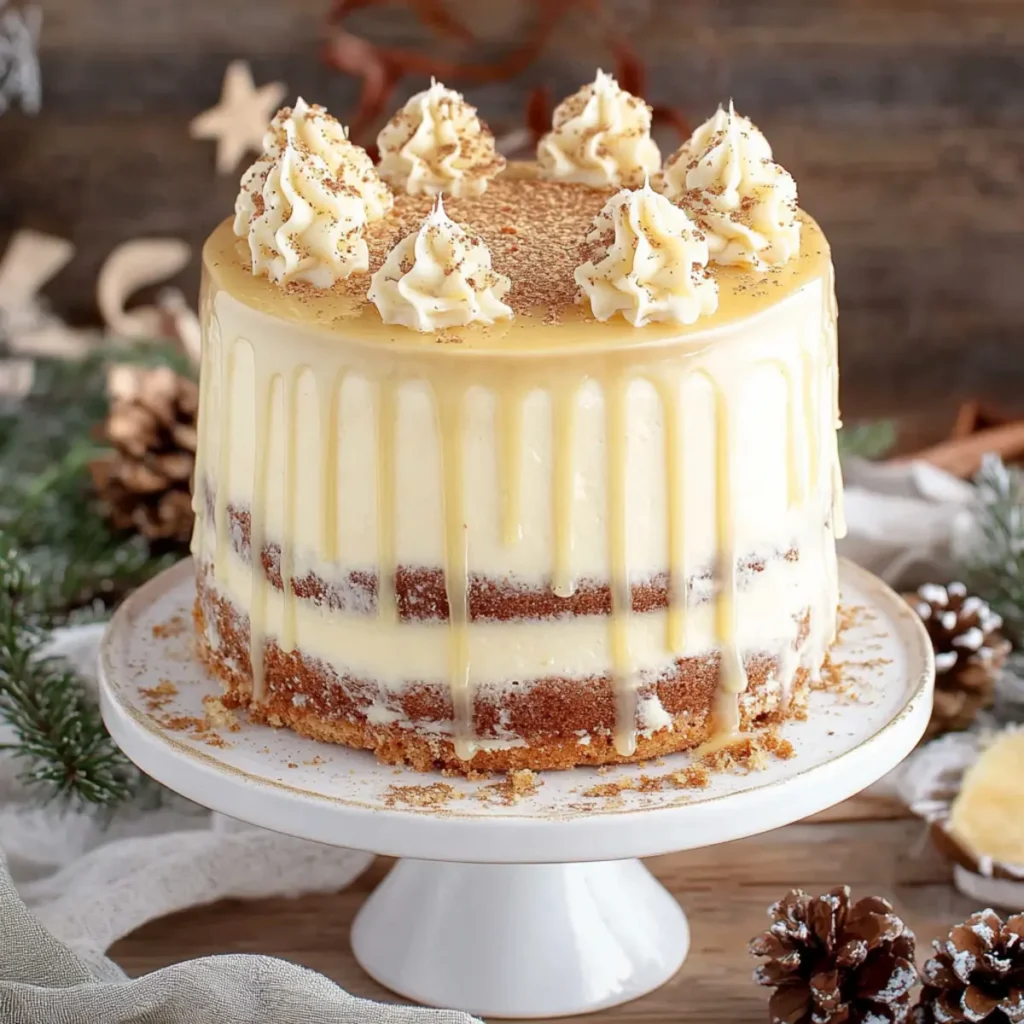 Eggnog Christmas Cake