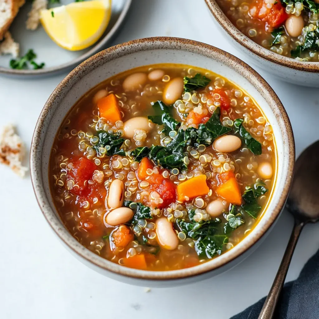 Kale Quinoa & White Bean Soup