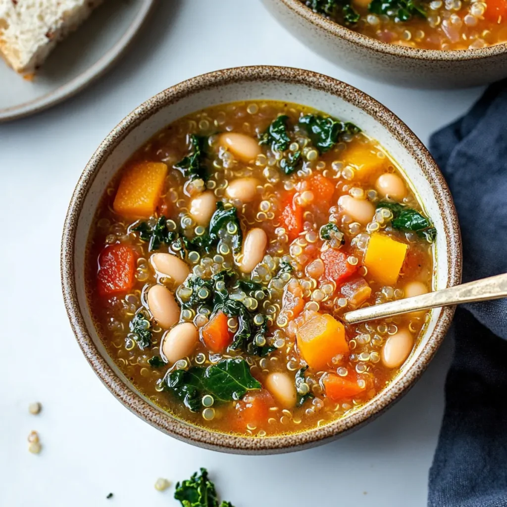 Kale Quinoa & White Bean Soup