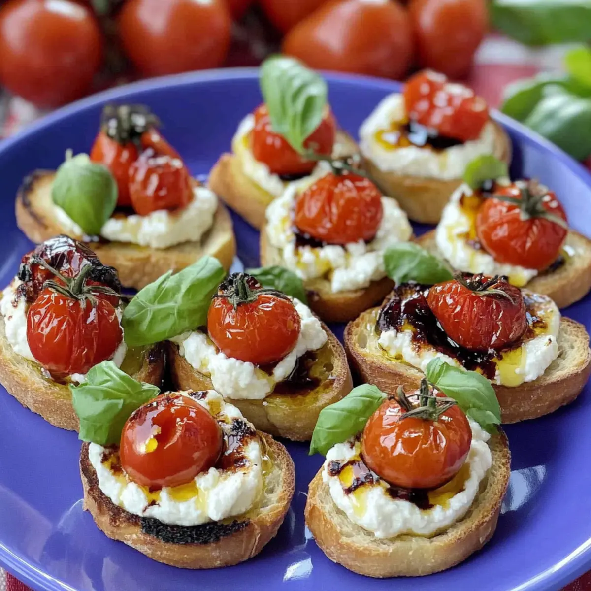 Ricotta Bruschetta with Roasted Tomatoes