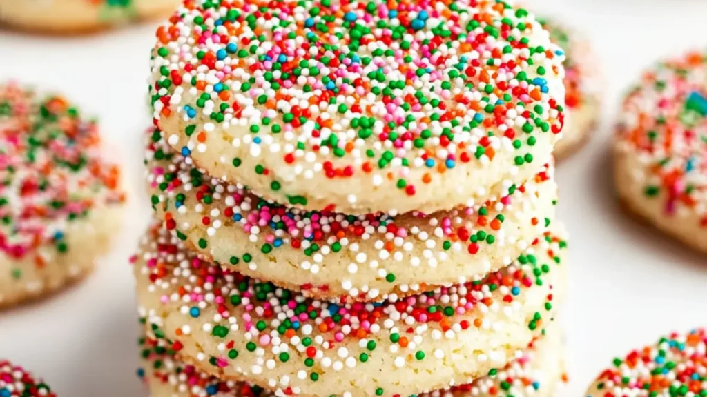 Holiday Sprinkle Drop Cookies