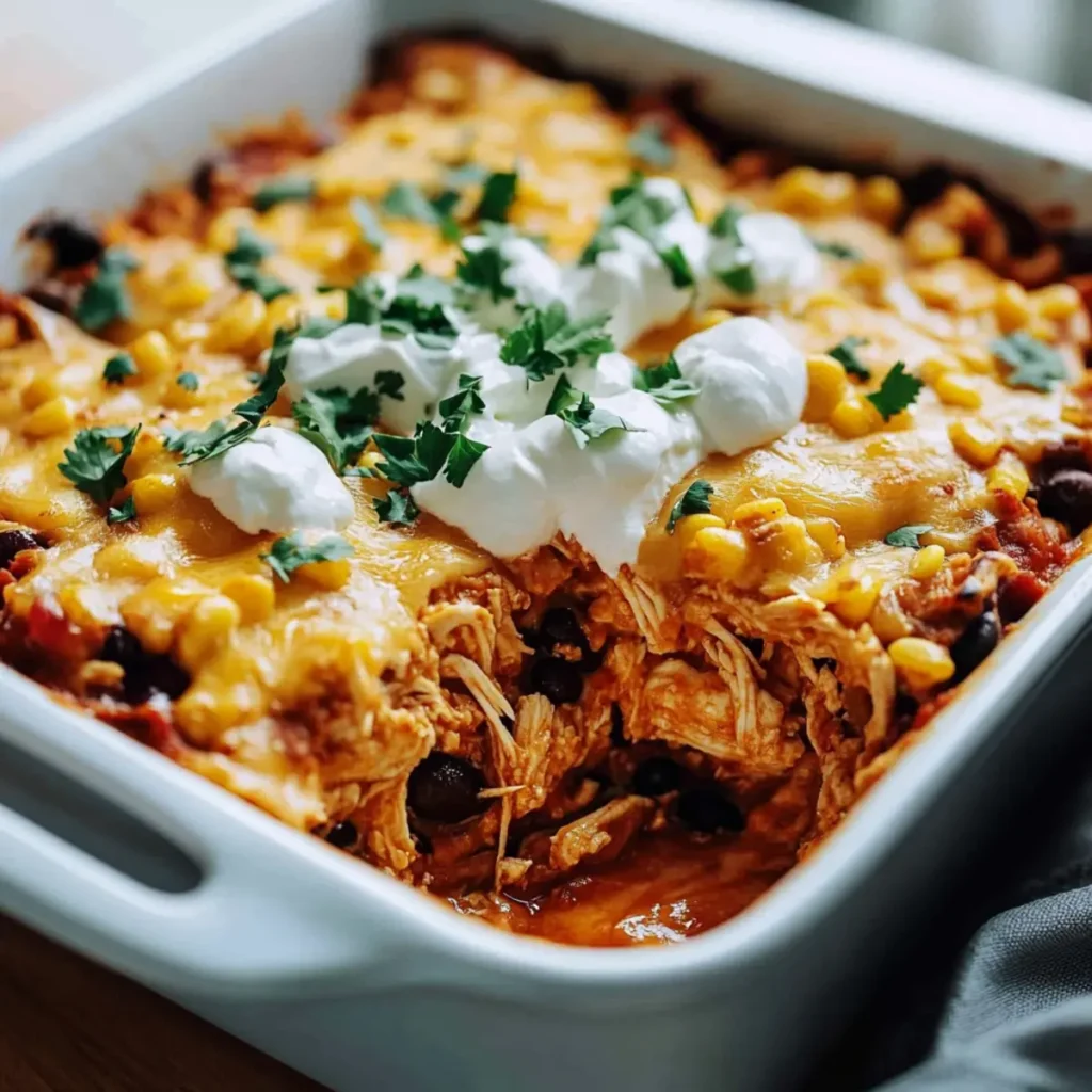 Cheesy Chicken Taco Casserole