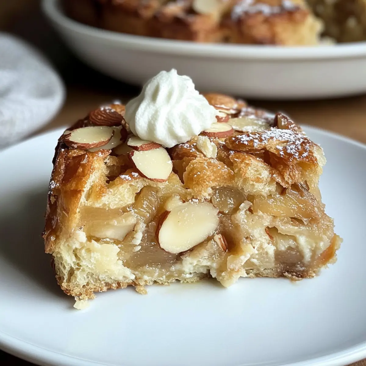 Almond Croissant Bread Pudding