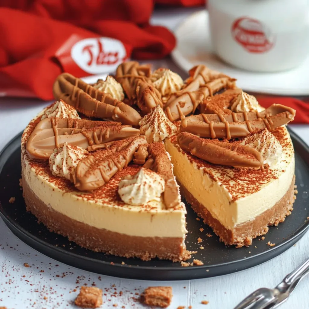 Valentine’s Lotus Biscoff Cheesecake