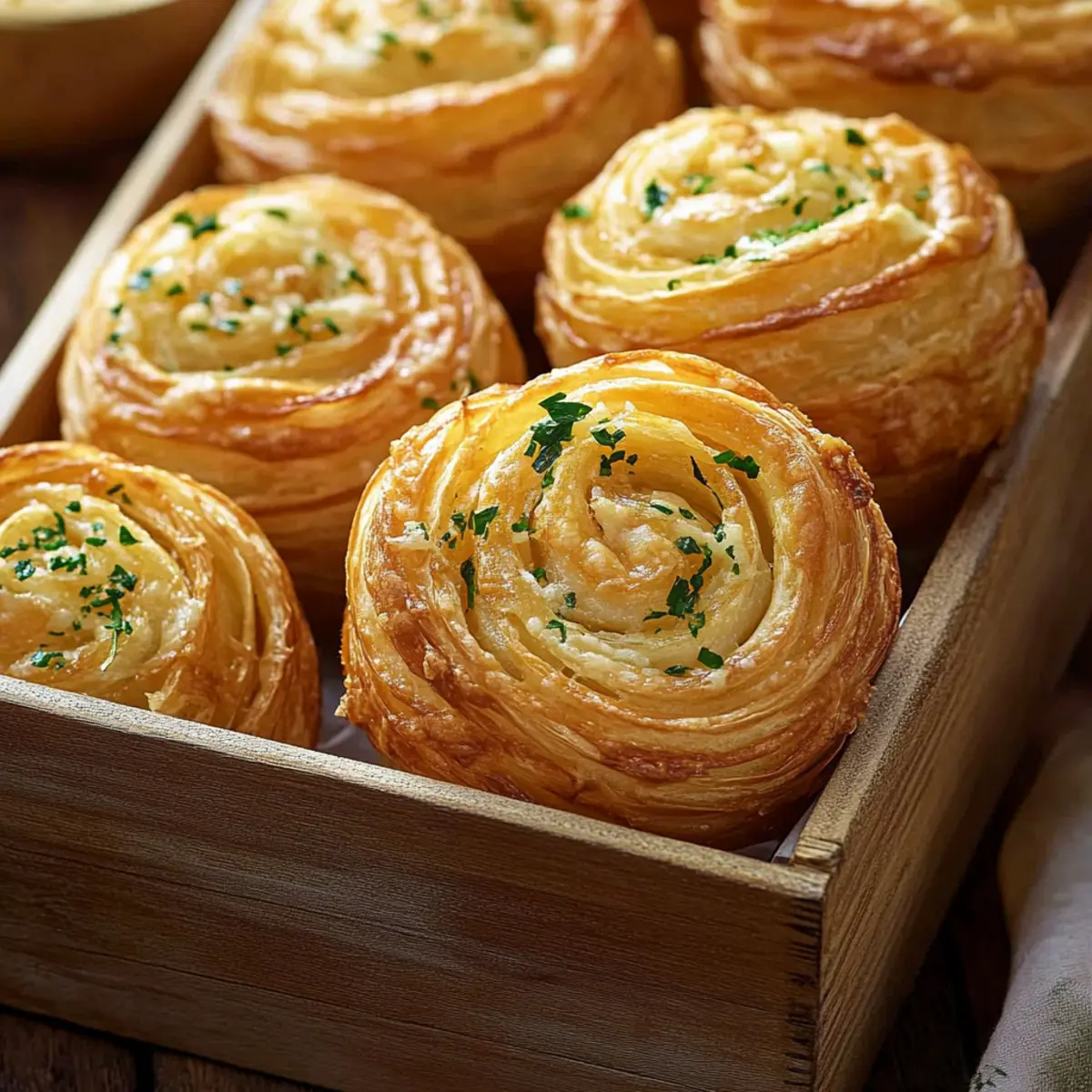 Cheesy Garlic Cruffins