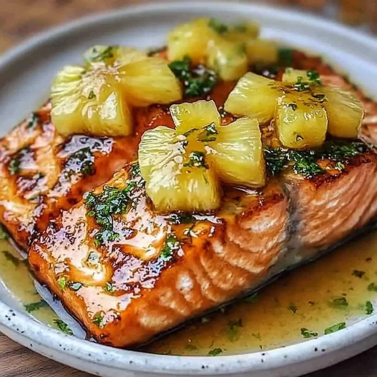 Honey Pineapple Salmon