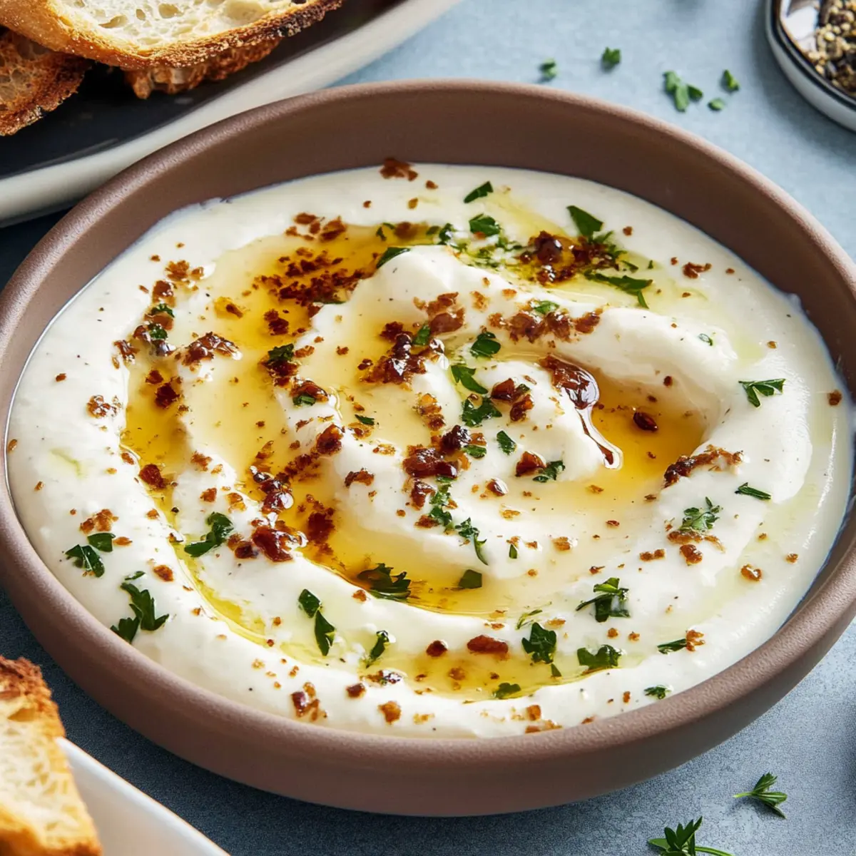 Valentine’s Ricotta Dip with Hot Honey