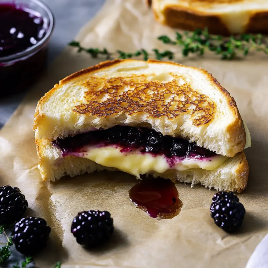 Blackberry Balsamic Brie Grilled Cheese