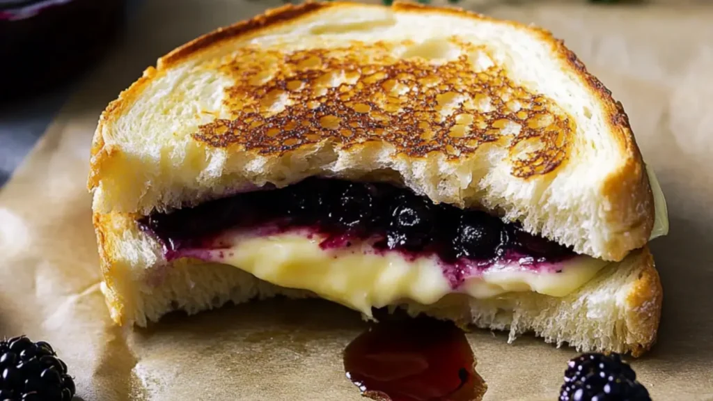 Blackberry Balsamic Brie Grilled Cheese