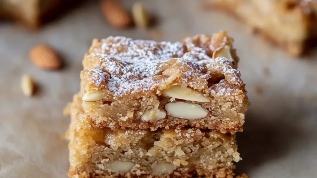 Almond Croissant Blondies