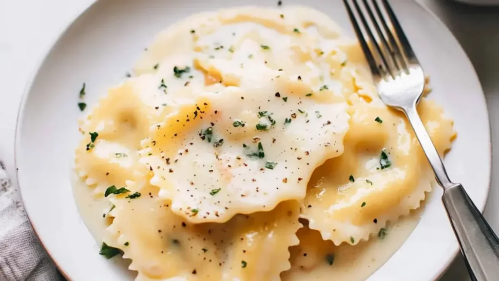 Lobster Ravioli in Lemon Butter Sauce