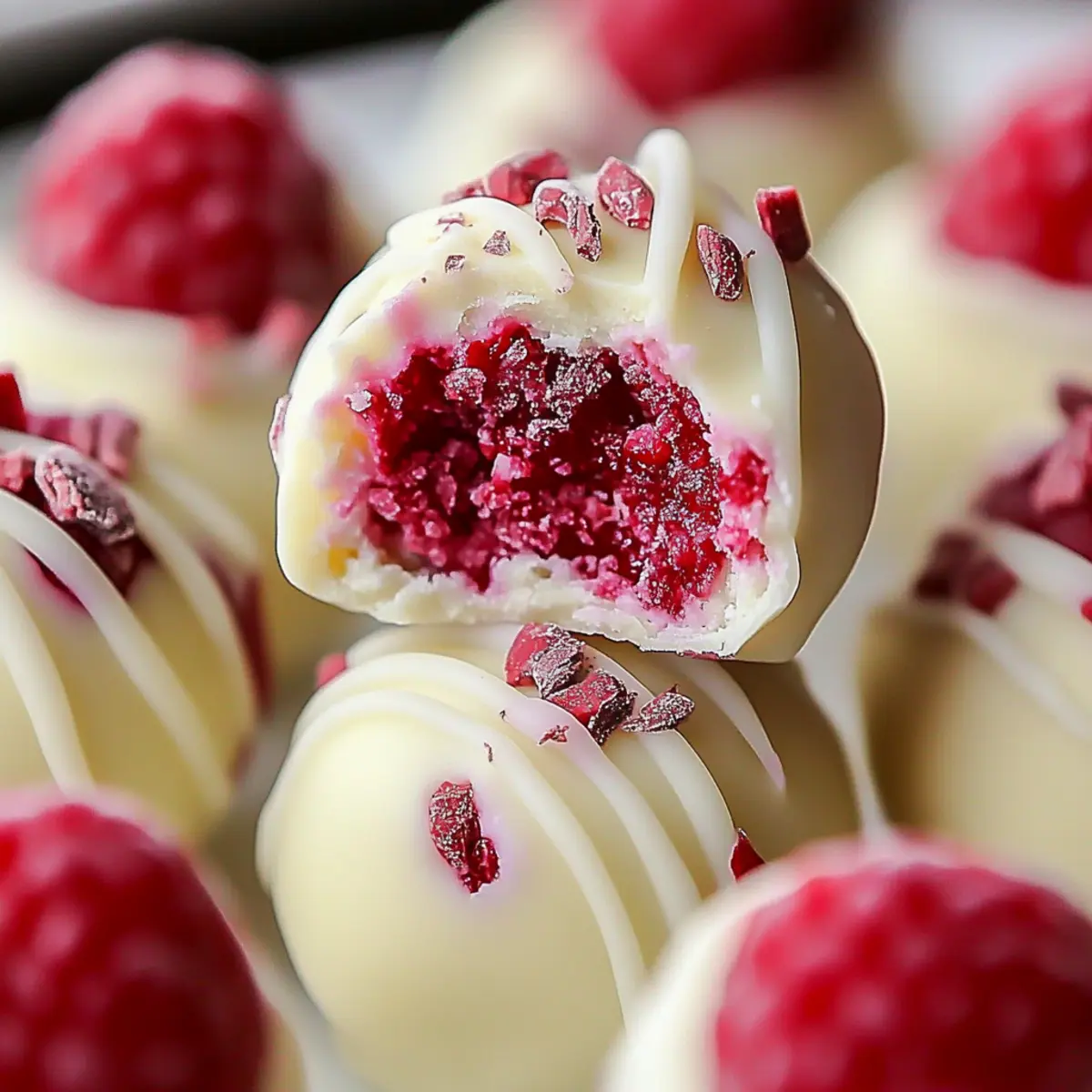 White Chocolate Raspberry Cheesecake Balls