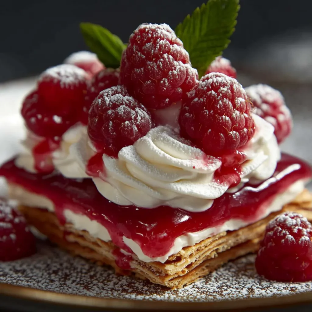Valentine’s Raspberry Cream Napoleons