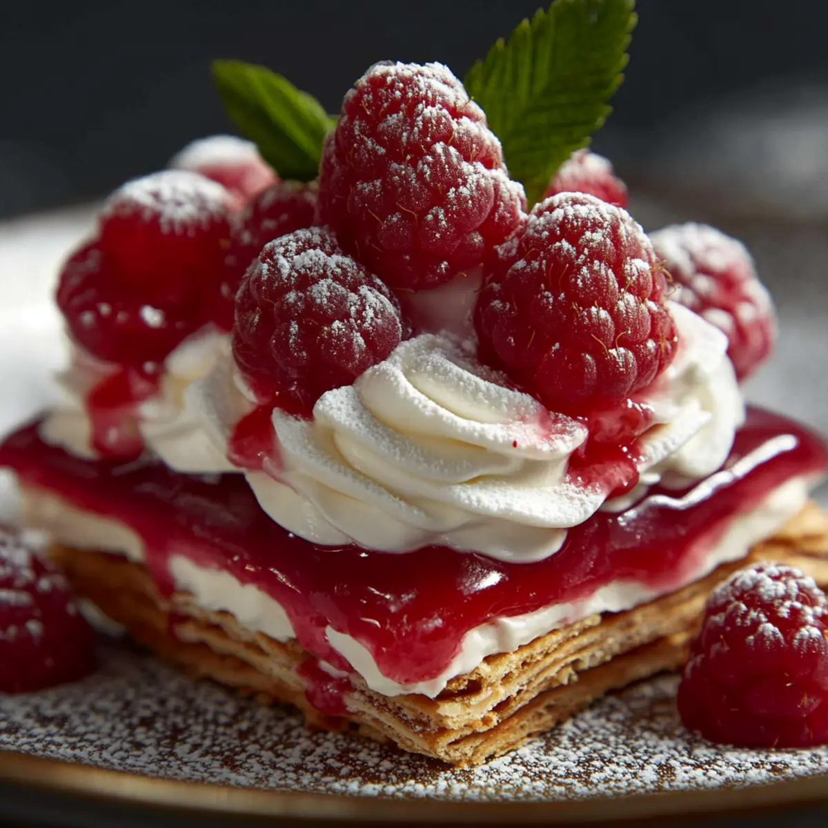Valentine’s Raspberry Cream Napoleons