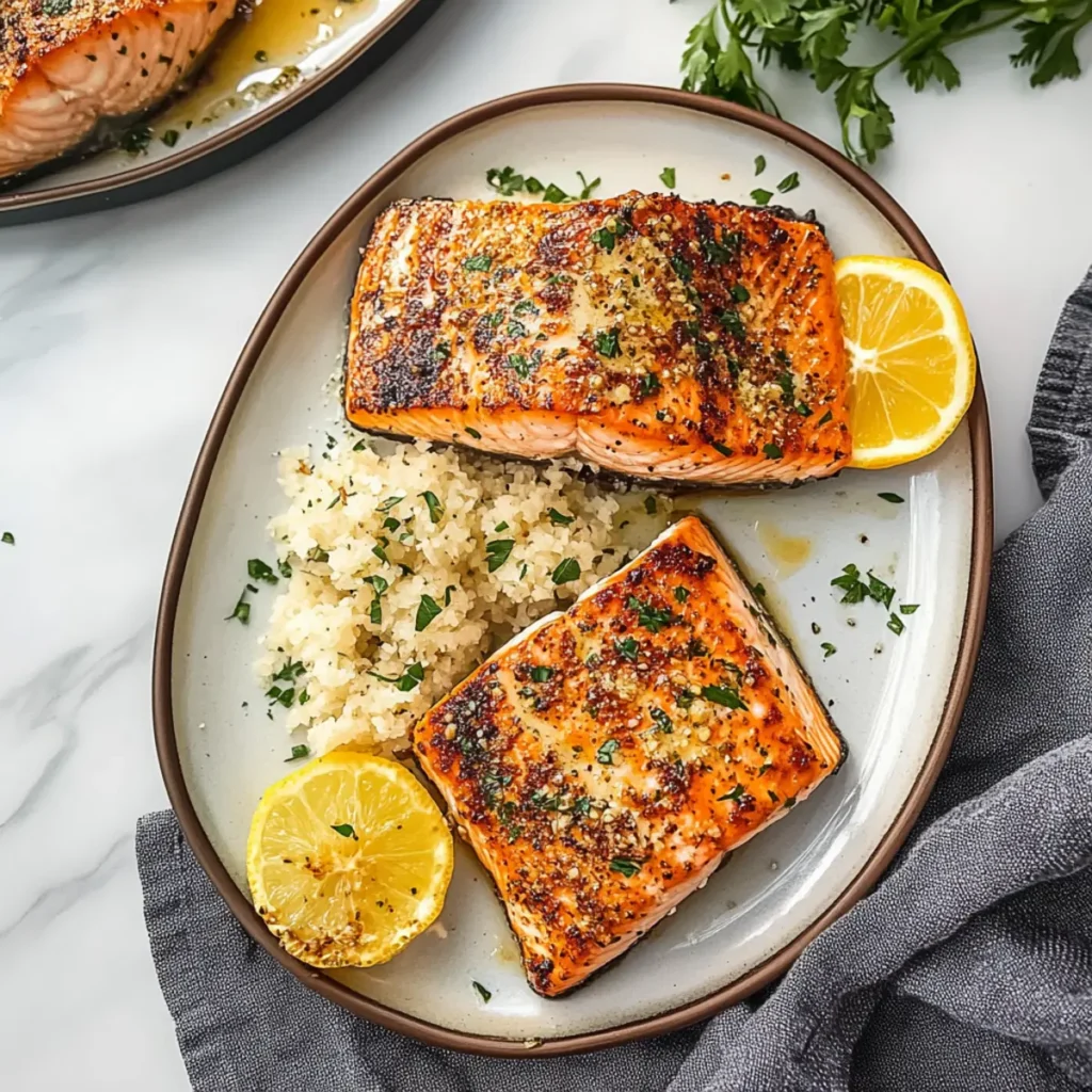 Oven Baked Garlic Butter Salmon