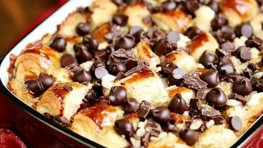 Chocolate Croissant Breakfast Bake