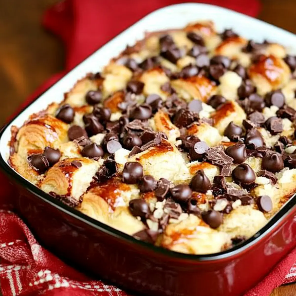 Chocolate Croissant Breakfast Bake