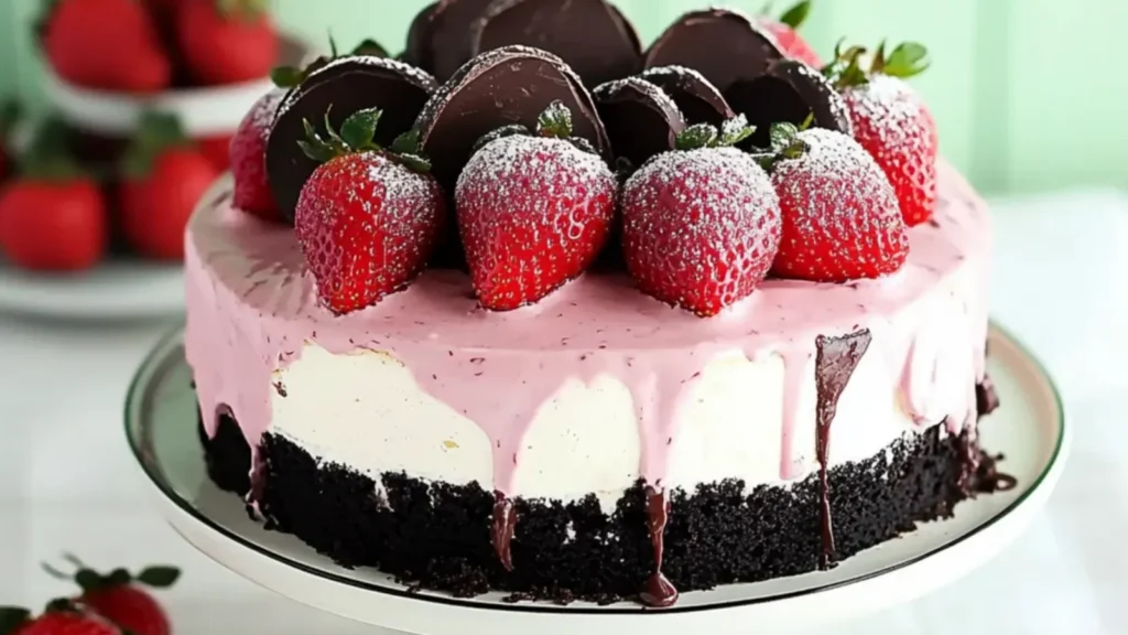 Valentine’s Chocolate Covered Cheesecake Strawberries