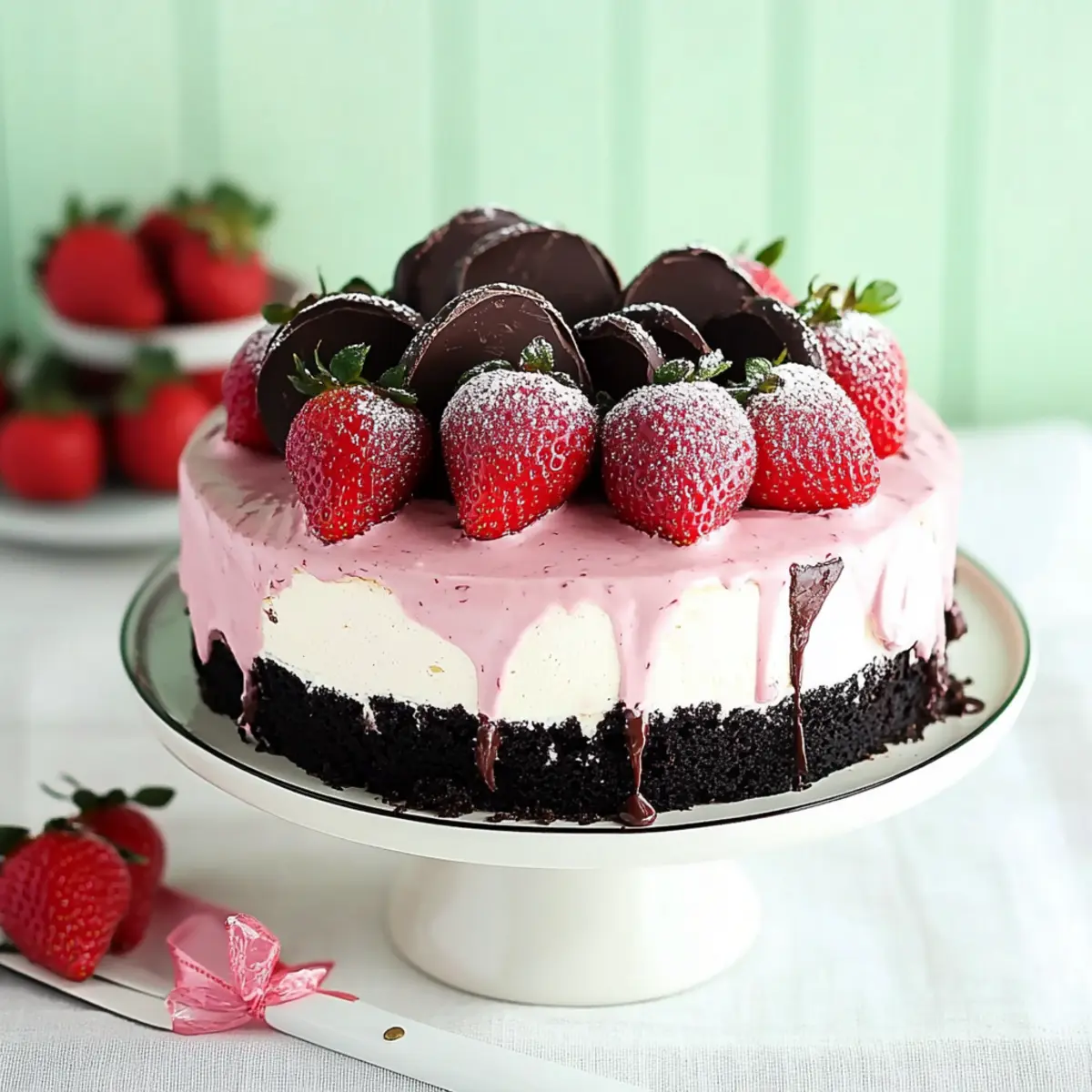 Valentine’s Chocolate Covered Cheesecake Strawberries