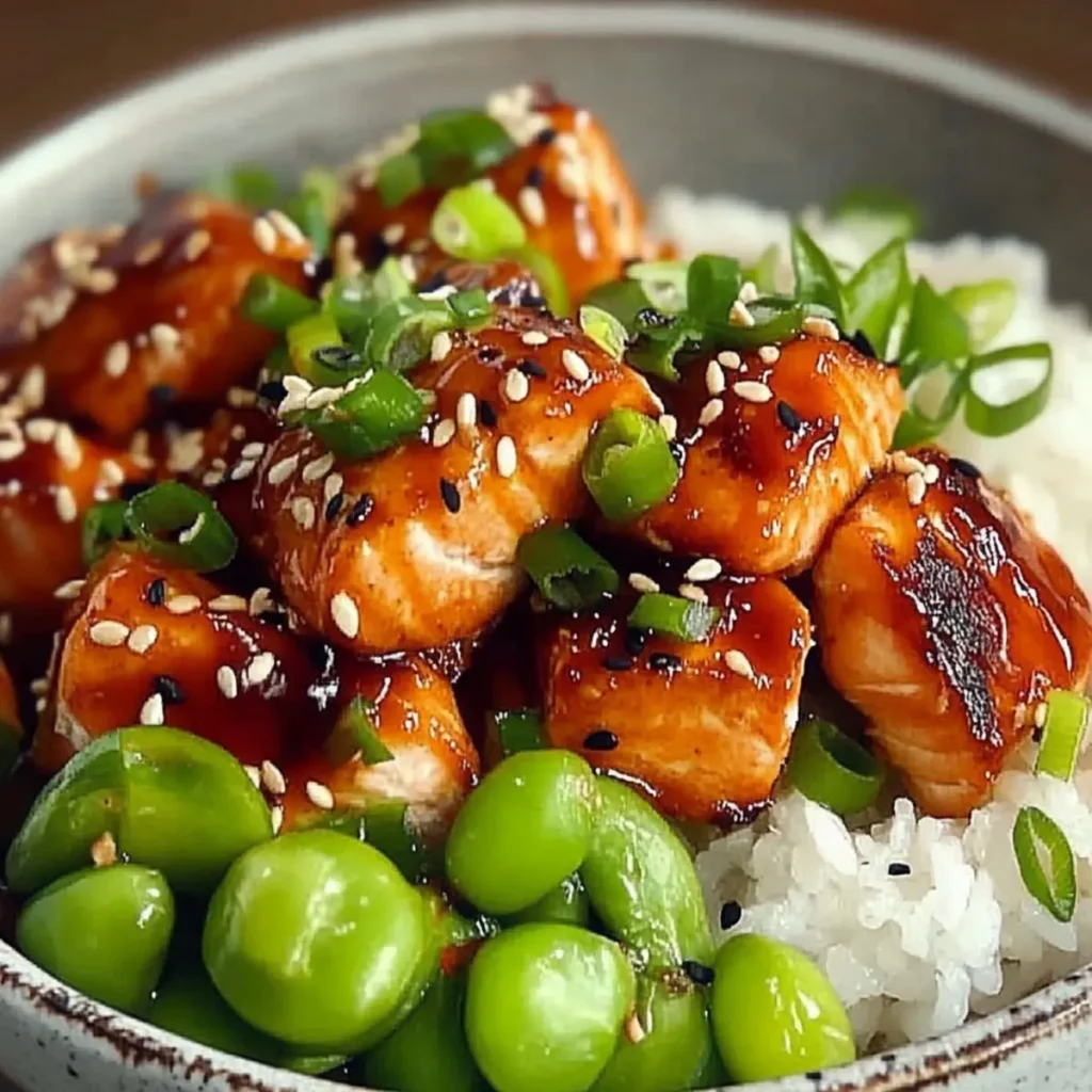 Honey Sriracha Salmon Bowls