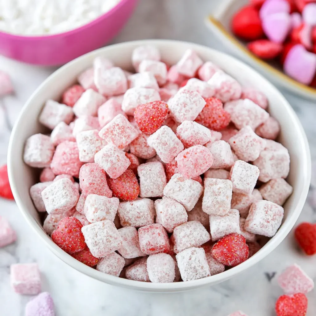 Valentine’s Strawberry Shortcake Puppy Chow