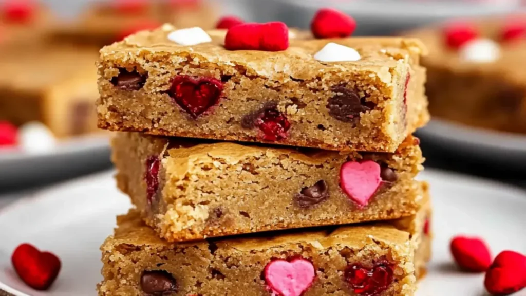 Valentine’s Day Blondies