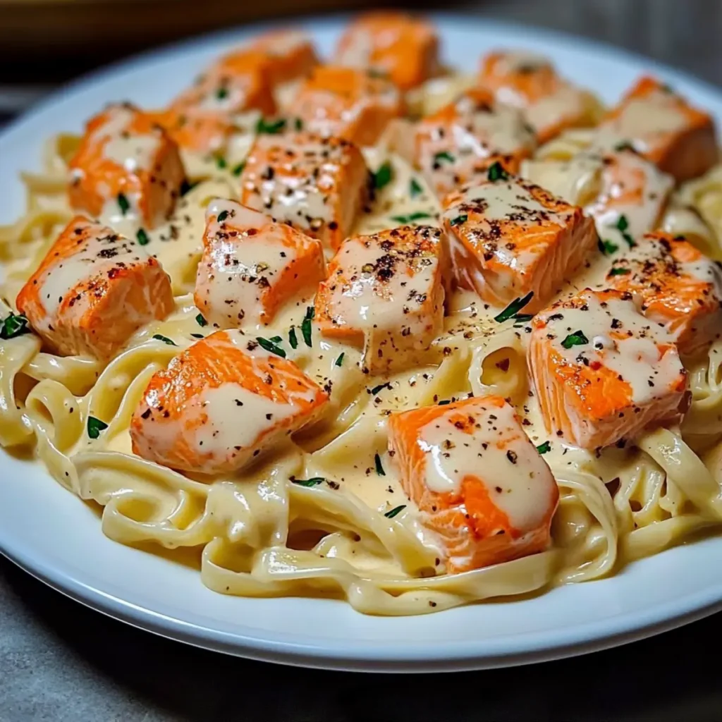 Cajun Lobster Crab Salmon Alfredo