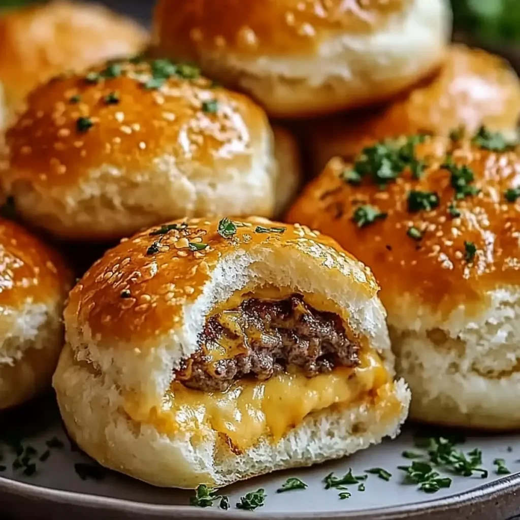 Garlic Parmesan Cheeseburger Bombs
