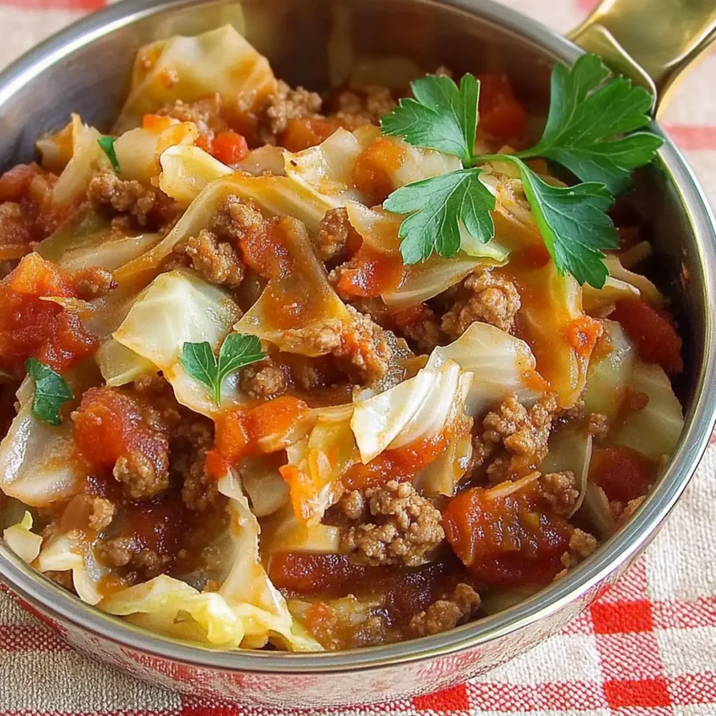 Ground Beef and Chopped Cabbage