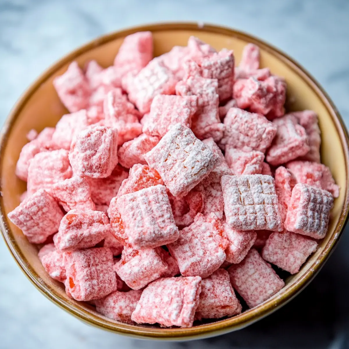Fluffy Strawberry Shortcake Puppy Chow