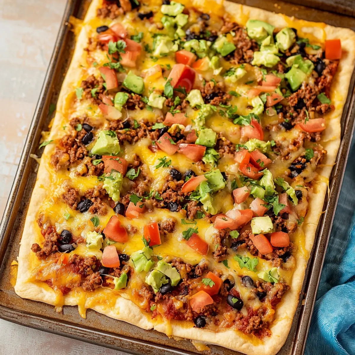 Easy Sheet Pan Taco Pizza