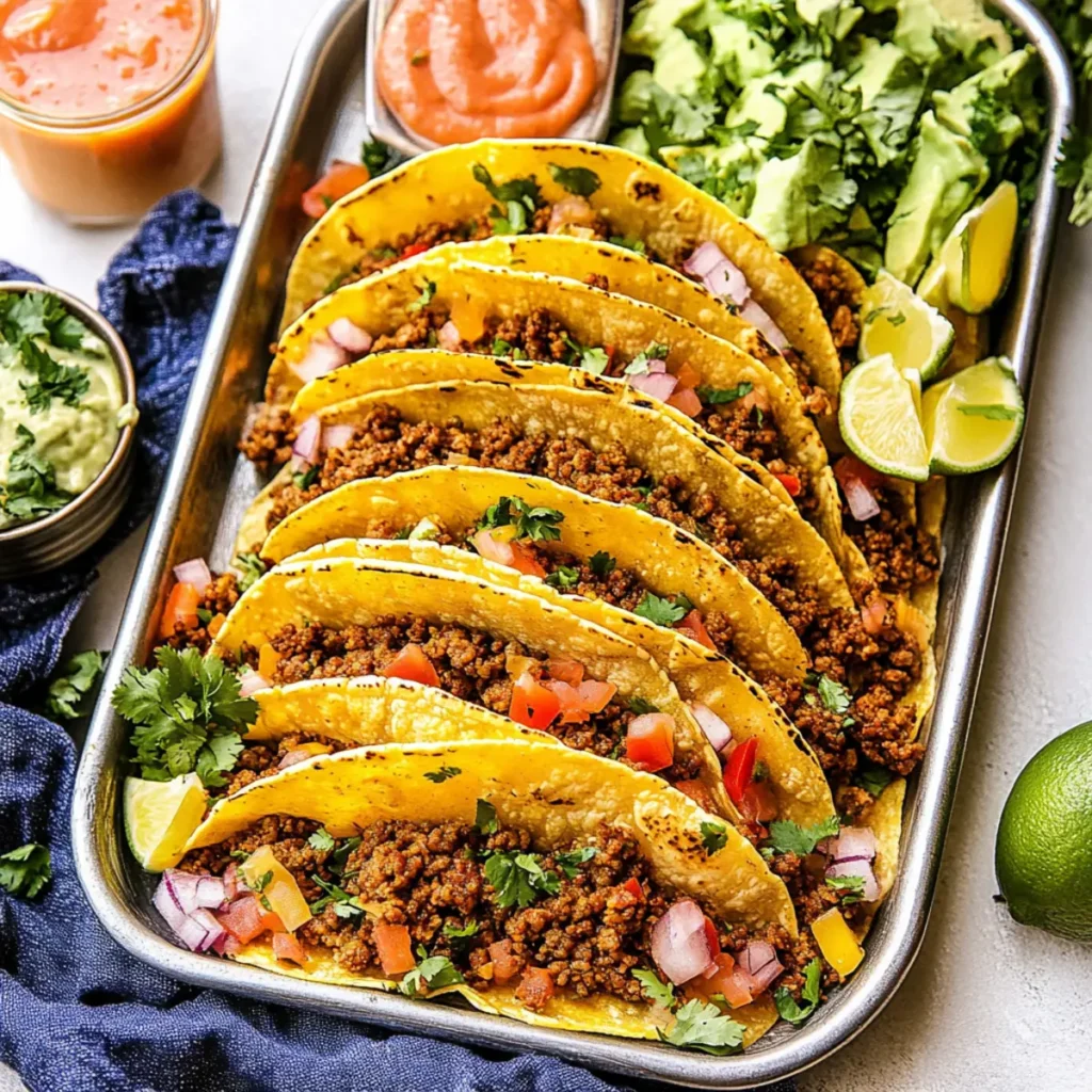 Crispy Baked Ground Beef Tacos