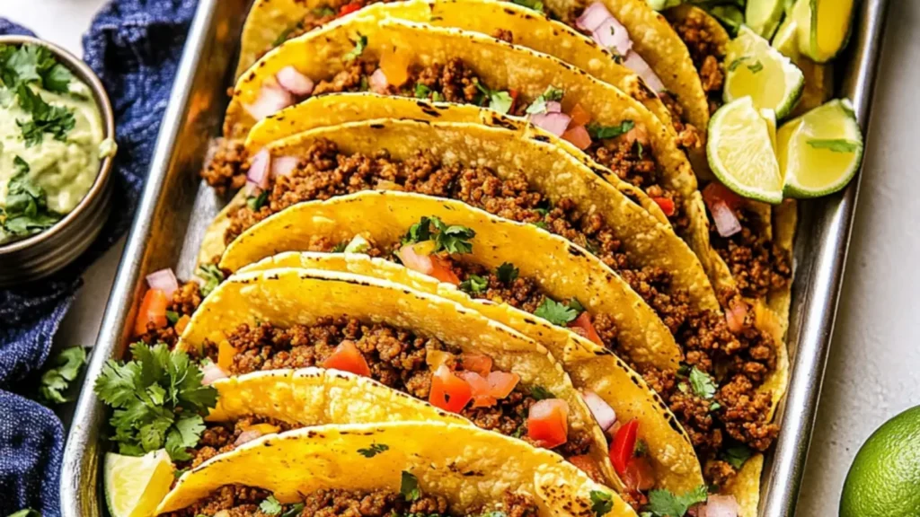 Crispy Baked Ground Beef Tacos