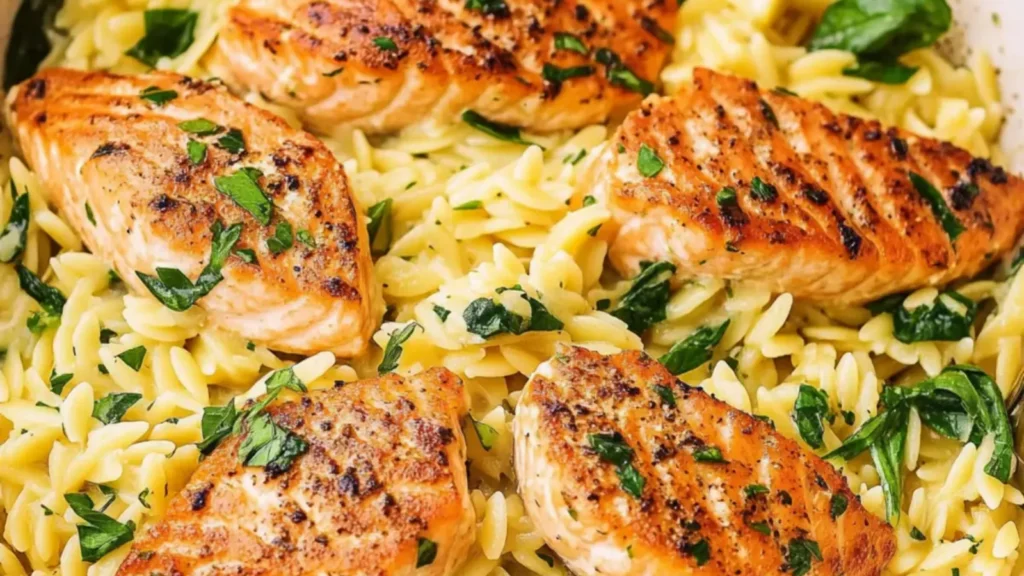 Salmon Orzo Pasta Bowl