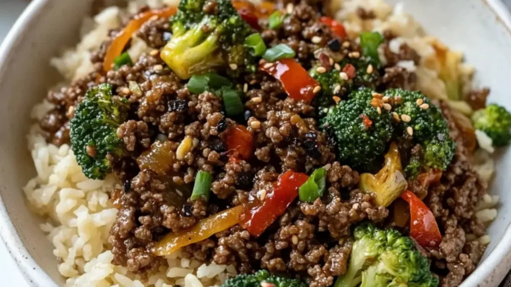 Ground Beef and Broccoli