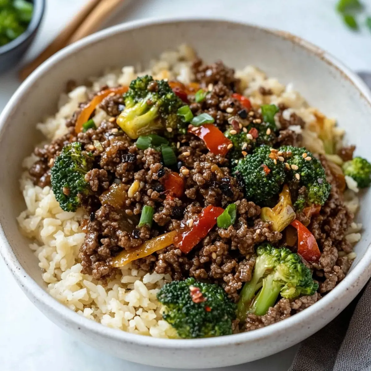 Ground Beef and Broccoli