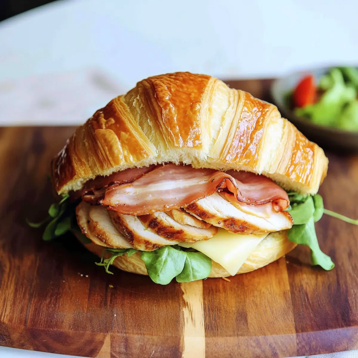 Turkey and Cheese Croissant Sandwich